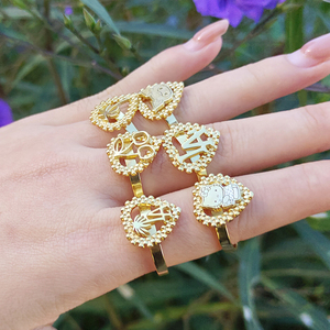 व्यक्तिगत कस्टम पत्र 18k सोने की प्लेटेड स्टेनलेस स्टील हृदय शैली कार्टून पेटेलेंट महिलाओं के लिए - Product Image 5