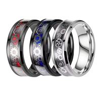 Bague Unisexe en Acier Inoxydable Motif Dragon avec Strass, Classique, pour Fiançailles et Mariage, Bijou de Mode Personnalisé, Vente en Gros