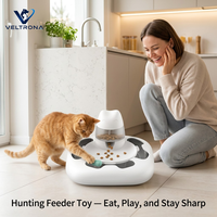 Jouet interactif de chasse pour animaux de compagnie, distributeur de friandises à alimentation lente, puzzle de stimulation mentale pour chats et chiens, jeu de trajectoire pour soulager l'ennui