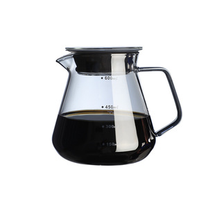 Pichet à café en verre Kingze 600 ml, résistant à la chaleur, pour le café à filtre, pot à café pour le partage, pour la maison, le bureau, le camping - Product Image 4