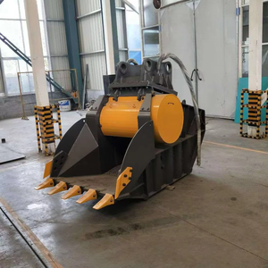 ถังบดหินสำหรับงานก่อสร้าง ความจุ 1 คิว พร้อมฟันบด 5 ชิ้น สำหรับรถขุด 1-50 ตัน - Product Image 4