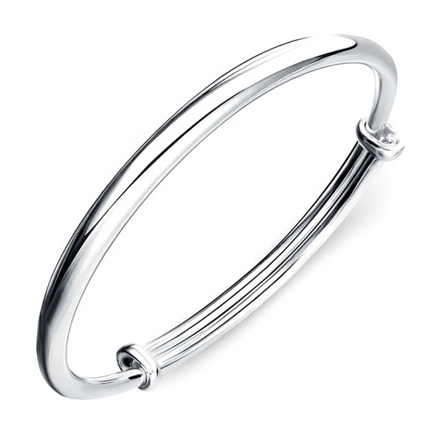 Fashion Jewelry Simple Adjustable Bangle Bracelets Shiny Cuff Bangles for Women Girls