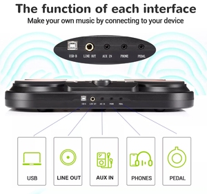 Tambores silenciosos con instrumentos <span class=keywords><strong>de</strong></span> mesa <span class=keywords><strong>de</strong></span> percusión portátiles Práctica para niños principiantes Instrumentos musicales para niños - Product Image 6