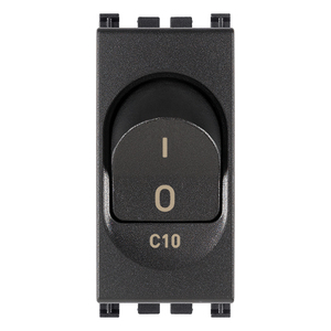 มิเนียเจอร์เซอร์กิตเบรกเกอร์ 1P+N C10 120-230V สวิตช์สีเทา - Product Image 1