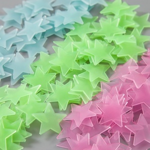 100 Pezzi Stelle Luminose Adesive Fluorescenti in Plastica <span class=keywords><strong>per</strong></span> Decorazioni Murali, Soffitto, Camerette Bambini e Neonati - Product Image 2