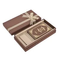 Nouveau design Petit livre biblique en forme de bijoux de mariage Emballage cadeau Boîte à bagues vidéo