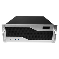 Châssis 4U pour montage en rack, refroidisseur de processeur 145 mm, 2 ventilateurs de 12 cm, 3 baies 3,5/2,5 pouces, alimentation ATX redondante 450 mm, stockage