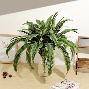 Planta Artificial de Helecho Angus de 100-200 cm, Hojas Ovaladas de Seda, Decoración para Bodas y Hogar, Revestimiento de Pared, Alta Simulación Tropical - Product Image 2