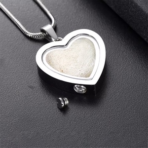 Liontin Kalung Berbentuk Hati Transparan dari Baja Anti Karat untuk Abu Hewan Peliharaan, Dapat Dibuka, Isi Abu, Perhiasan Kenangan, Aksesoris Fashion - Product Image 4