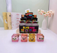 Jouet anti-stress créatif Halloween en caoutchouc souple à rebond lent, cube pour jeunes, emballage boîte couleur, création mignonne