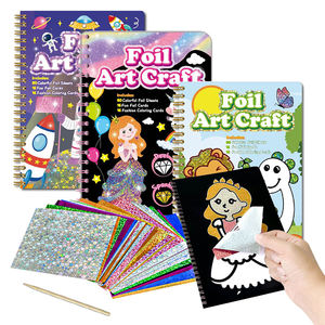 Buku kerajinan seni Foil kustom mainan kreatif tidak bertalian stiker Eva seni Foil Kit seni yang menyenangkan untuk anak-anak - Product Image 1