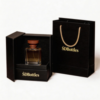 Bouteille de parfum transparente vide de luxe personnalisée ronde bouteille de parfum design bouteille de parfum avec boîte