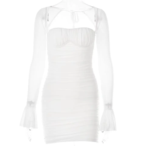 Сексуальное женское модное платье с глубоким V-образным вырезом, летнее повседневное женское платье с высоким разрезом - Product Image 6