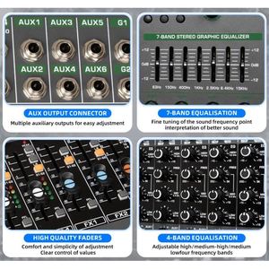 Professional 14 Channel Mixer With 99 Dsp Effects <b>Bluetooth</b> <b>Usb</b> Audio Sound Card - Product Image 3