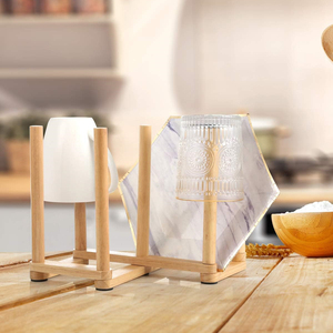 Nature Bambou Tasse Rétractable Séchoir Bois Tasse <span class=keywords><strong>Arbre</strong></span> pour Cuisine - Product Image 4
