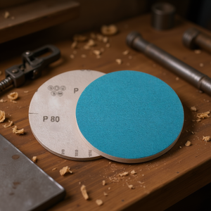 Heavy Velcro Sanding <b>Discs</b> P80 Blue 150mm For Wood <b>Metal</b> Finishing - Product Image 3