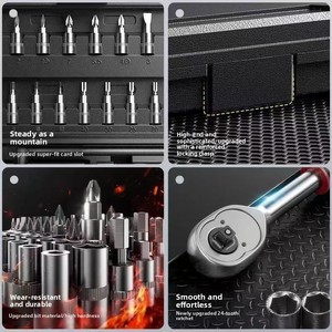 Juego de Herramientas Multifuncional de 46 Piezas para Reparaciones del Hogar, Incluye Llave de Tubo y Destornillador para Auto, 1 Año de Garantía - Product Image 4