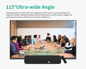 OEM All-in-One Ultra HD 4K Videoconferencia Reunión <span class=keywords><strong>Webcam</strong></span> 3X zoom Enfoque automático Cámara de barra de video ultra gran angular - Product Image 3