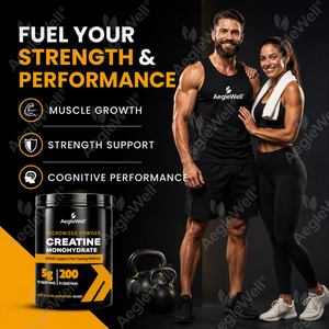 AegleWell Creatina en Polvo Más Vendida |   Envase Grande de 200 Porciones, Apoya la Masa Muscular Magra y la Resistencia en Entrenamientos de Alta Intensidad - Product Image 3