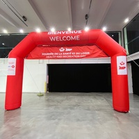 Arco Inflable Publicitario de Tela Oxford Personalizado para Exteriores con Soplador, Arcos Inflables Reforzados Impermeables para Eventos
