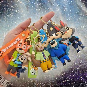 Porte-clés porte-monnaie figurine Crazy Animal City en PVC avec impression UV, motif dessin animé mignon, cadeau pour mariage et étudiant, écologique, pendentif de sac et de voiture - Product Image 3