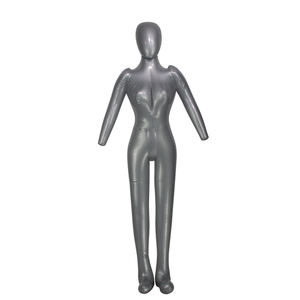 หุ่นนางแบบ PVC,หุ่นแขวนแบบออนไลน์ปรับได้สีเทาสำหรับผู้หญิง - Product Image 2