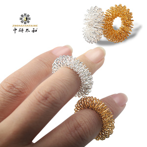 <span class=keywords><strong>Gold</strong></span> versilbert Akupunktur Handgelenk Universal <span class=keywords><strong>Finger</strong></span> <span class=keywords><strong>Massage</strong></span> Ring Zappeln Ringe - Product Image 4