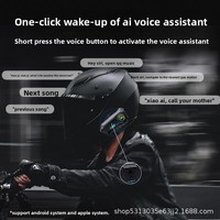 Casque de moto style sport le plus vendu avec casque audio intégré, basses profondes, musique stéréo, appels mains libres et confort durable