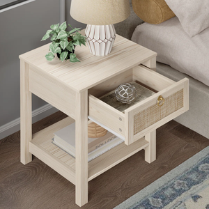 Quality New Furniture Vietnam Modern Bedroom Furniture High Quality OEM Nightstand Home Solid Wood <b>BEDSIDE</b> TAB MD04 - Product Image 5
