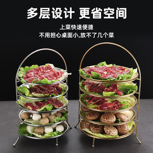 Five Tier <b>Gold</b> <b>Serving</b> <b>Tray</b> Stand For Dessert Cake Fruit Display Storage Rack - Product Image 4