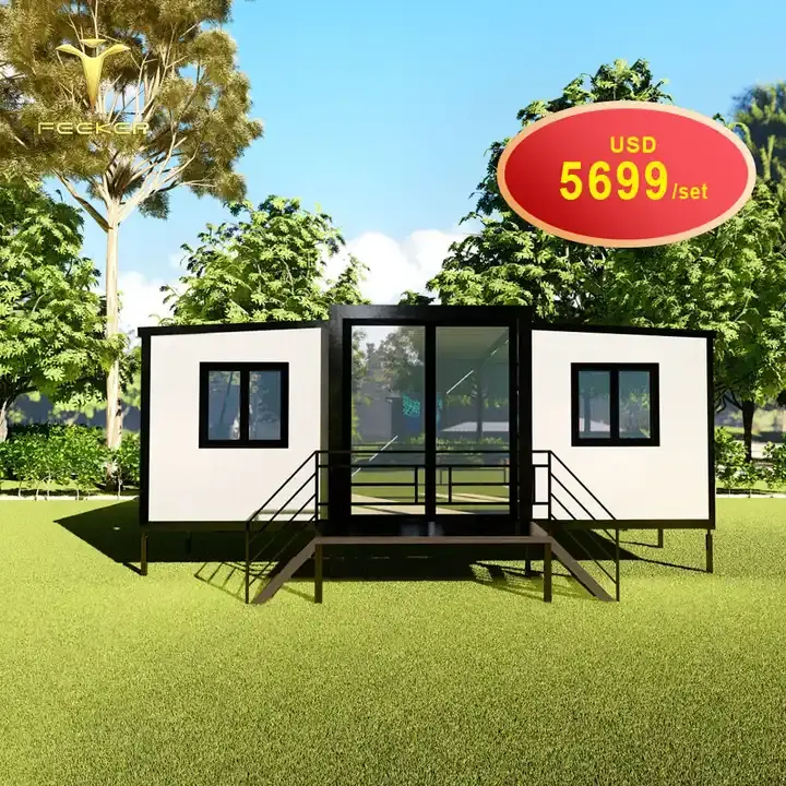 20ft 40ft Vier Schlafzimmer 3 Badezimmer Luxus Australien 3 in 1 zusammen klappbare Mobil heime 20ft erweiterbares Container haus