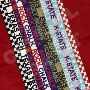 Enhs Cougars Correa de monedero con cuentas personalizadas Correas de bolsa de cuentas de semillas de oro blanco Accesorios de moda para bolsos - Product Image 1