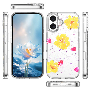 เคสโ<span class=keywords><strong>ท</strong></span>รศัพ<span class=keywords><strong>ท</strong></span>์มือถือกันกระแ<span class=keywords><strong>ท</strong></span>กแบบกำหนดเอง ลายดอกไม้ 3 มิติ เคลือบอีพ็อกซี่ ฝาหลังอะคริลิกแข็ง สำหรับ iPhone 17 16 15 14 Pro Max 17Air - Product Image 3