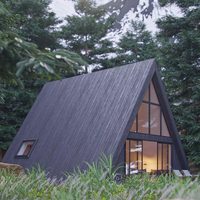 Kit de maison préfabriquée en bois, style bungalow, cabane de camping, maison de vacances, nouveau style, maison triangulaire, maison dans les arbres, magnifique maison de vacances