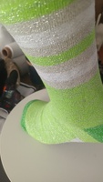 Chaussettes en tricot personnalisées pour enfants et jeunes, brillantes, métalliques, écologiques, respirantes, avec paillettes dorées et argentées, personnalisation du logo