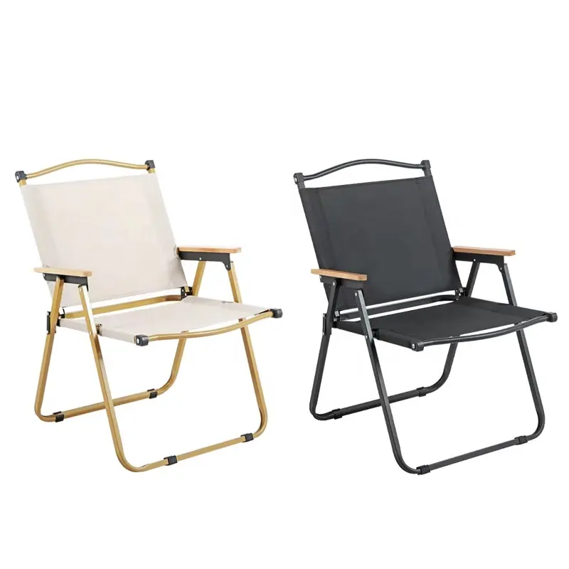 Tragbarer Outdoor-Stuhl Camping Aluminium legierung Holzmaserung Klappstuhl Erwachsene Kinder Camping Stuhl