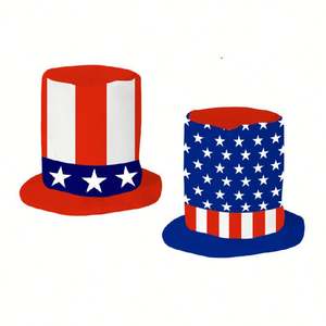 Sombrero Personalizable para el Día de la Independencia Americana 2025 - Sombrero de Poliéster con Diseño Patriótico para Fiestas y Eventos - Product Image 1