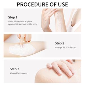 Fabricant OEM de gommage visage moussant bio végétalien au sucre et au sel marin, gommage corporel blanchissant à l'acide kojique en gros, marque privée - Product Image 5