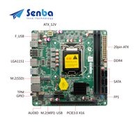Placas Base Nas Compatibles con LGA1511, DDR4 DIMM 64GB, 6 SATA3.0, WDT, TF, PCIE3.0, Placa Base Mini Itx para PC