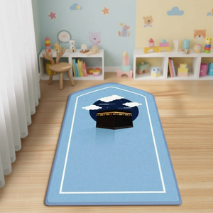 Tappetino da Preghiera per Bambini in Poliestere e Flanella, Tappeto Islamico in Schiuma Araba, Regalo per Musulmani - Product Image 2