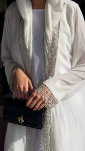 Conjunto de Abaya de Lujo Loriya, Vestido Interior con Top Exterior Coordinado, Ropa Islámica Modesta <span class=keywords><strong>para</strong></span> Mujeres Musulmanas - Product Image 5