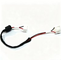 Harness Kabel 4-Core Merah/Hitam/Putih dengan Konektor Putih Ganda, Kabel Berpelindung Pita Kain untuk Peralatan Kecil dan Modul PCB