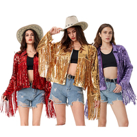 Veste courte à paillettes argentées et noires tendance, vente chaude, vêtements de scène, vêtements de performance, veste courte à paillettes
