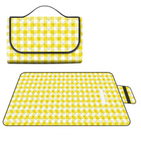 Tapis de pique-nique pliable à ultrasons, imperméable, style enveloppe, tapis de camping portable pour parc, pelouse, plage