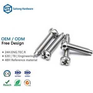 Tornillos de Cabeza Plana Métricos de Acero Inoxidable Personalizados M3-M10 con Ranura Cruzada, Pulidos, con Marca CE, para Maquinaria Industrial, Automotriz, Servicio OEM - Product Image 1