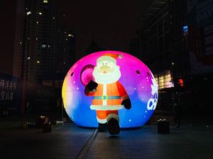 <span class=keywords><strong>Ballon</strong></span> de noël <span class=keywords><strong>gonflable</strong></span> LED, pour décoration, avec lumières, 6 pouces - Product Image 2