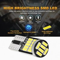 Bombillas Led T10 W5W Canbus 4014 26SMD 6000K 168 194 Led 5w5 12V Luz de Lectura de Domo Interior para Coche Lámpara de Señal para Matrícula