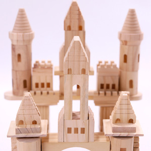 Tự làm Montessori hình học 75 cái khối xây dựng bằng gỗ Đồ chơi rắn GỖ XẾP GẠCH XÂY DỰNG log Đồ chơi bộ - Product Image 4