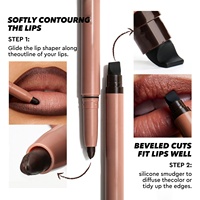 Crayon à lèvres végétalien personnalisé, double embout, imperméable, anti-transfert, longue durée, brun, brun rosé, beige, rhod, pour les lèvres
