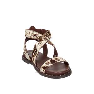 Sandalias Planas para Mujer Carmela, Blancas y Marrones, Talla 36, Tacón Bajo de 1.5 cm - Product Image 4